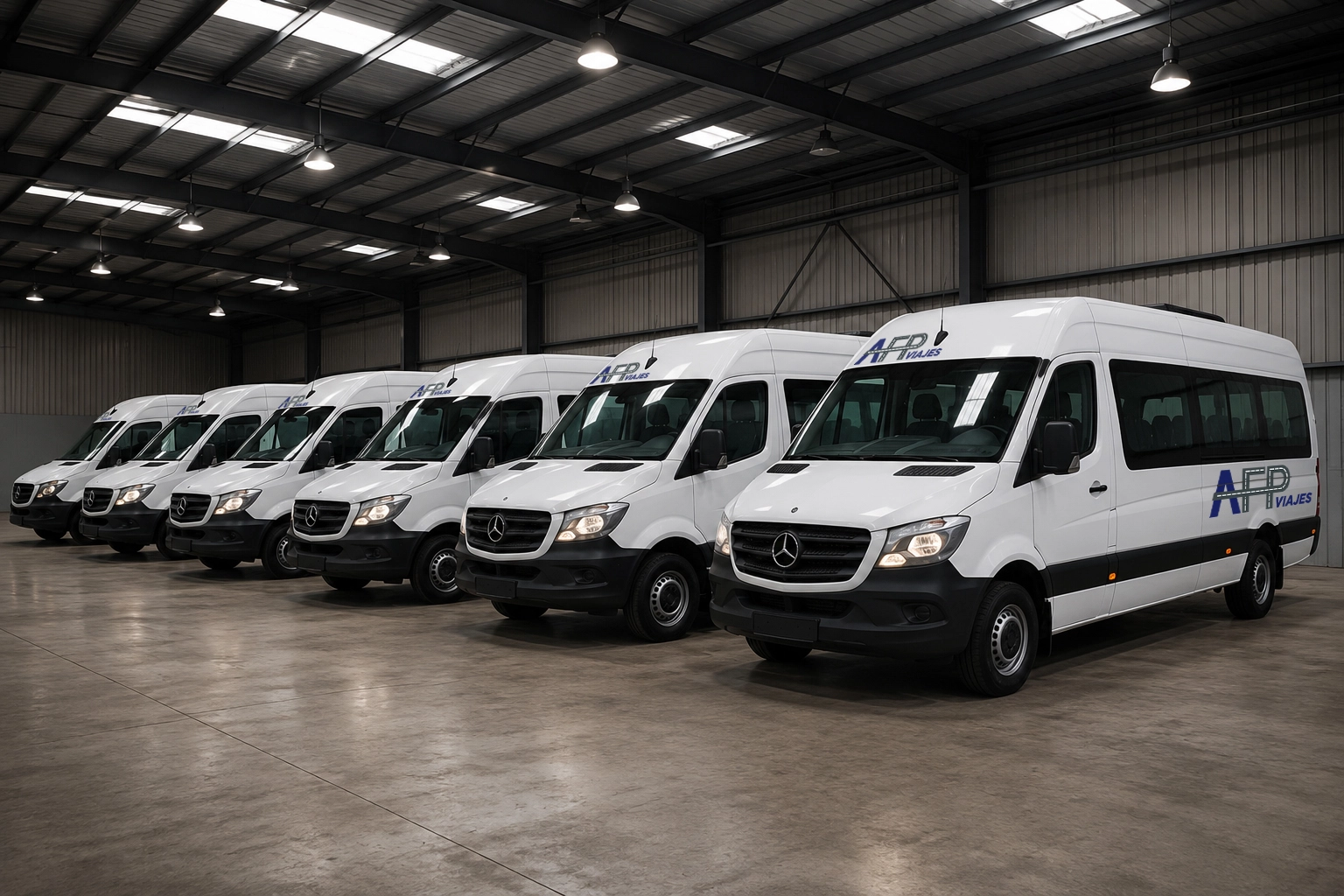 Flota de combis Mercedes-Benz Sprinter de AFP Viajes